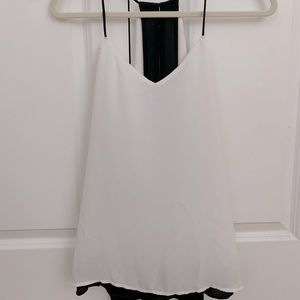 Express white & black tank top